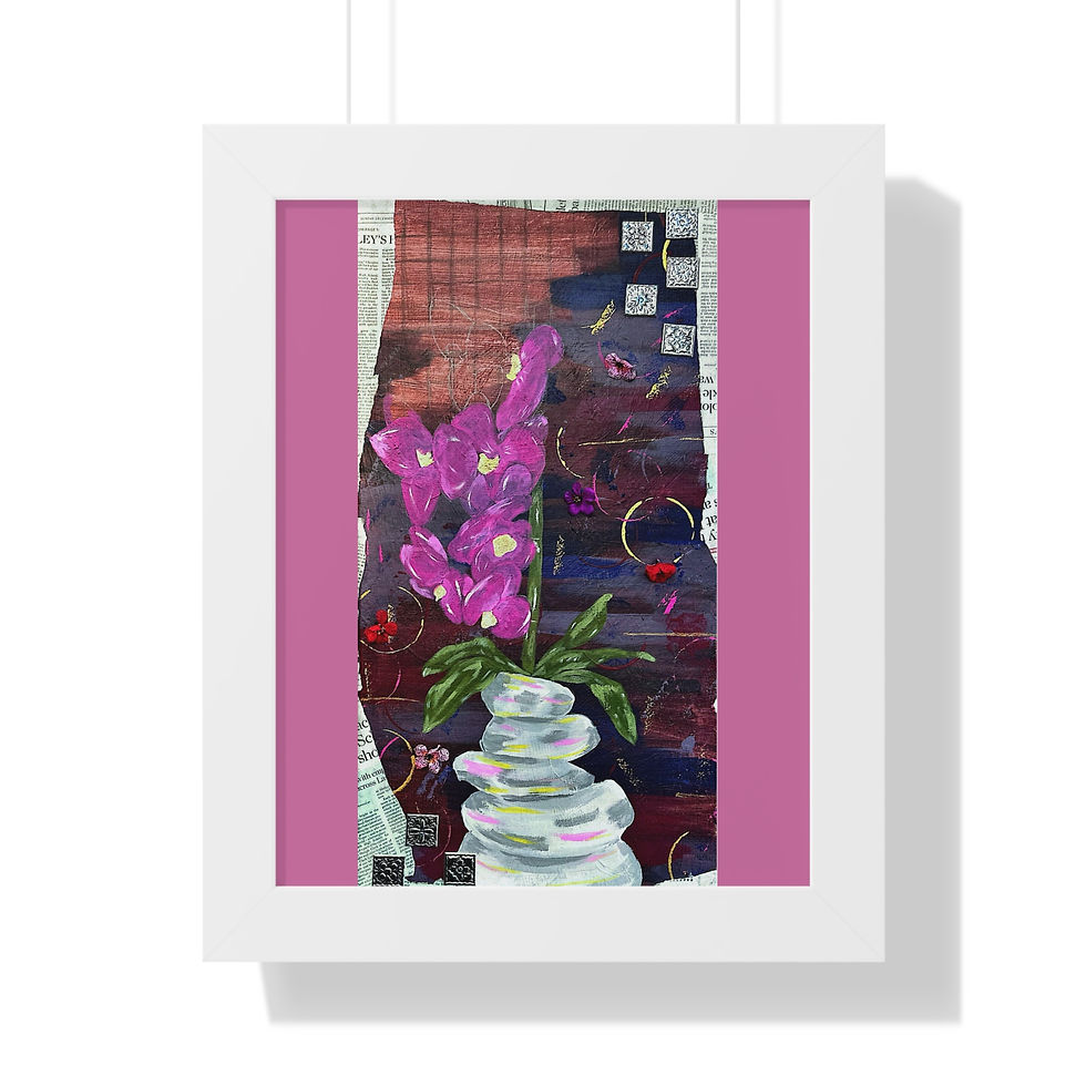 Thumbnail: Framed Poster of Unfinished Business - Purple Orchid Art Print