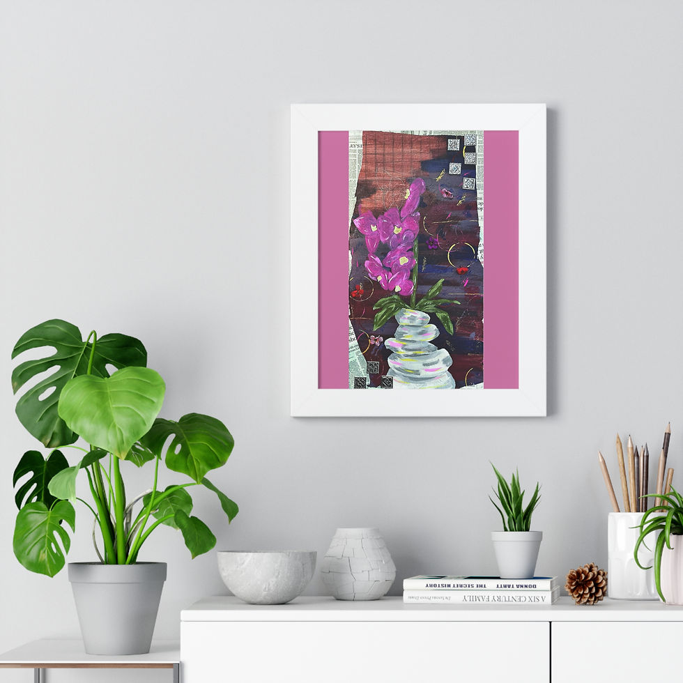 Thumbnail: Framed Poster of Unfinished Business - Purple Orchid Art Print