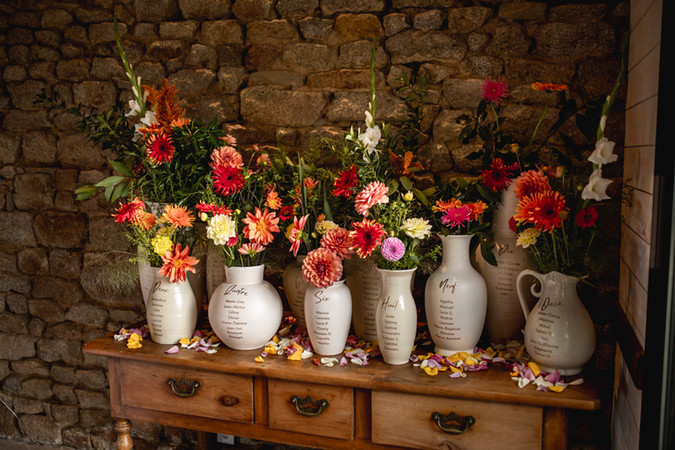 décoration mariage coloré plan de table fleurs