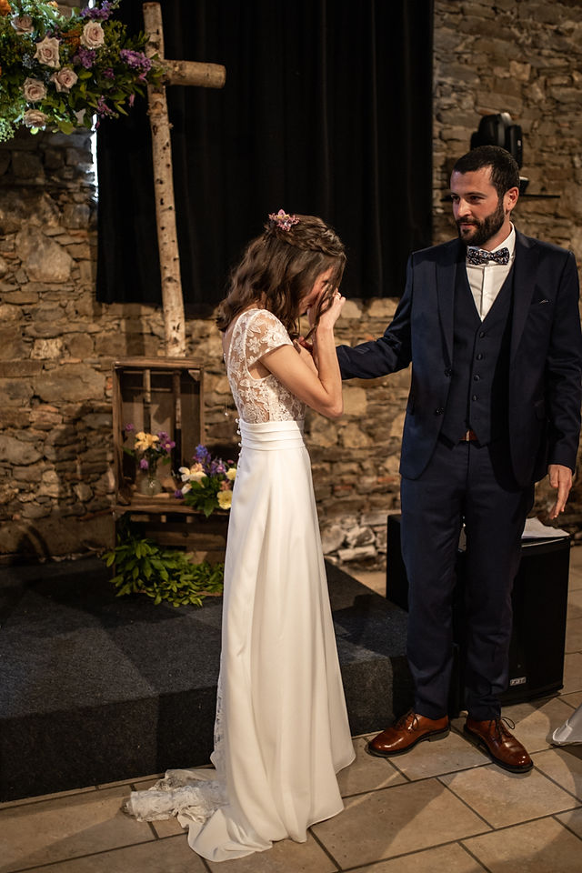 mariage vigne mariée émotion larmes cérémonie