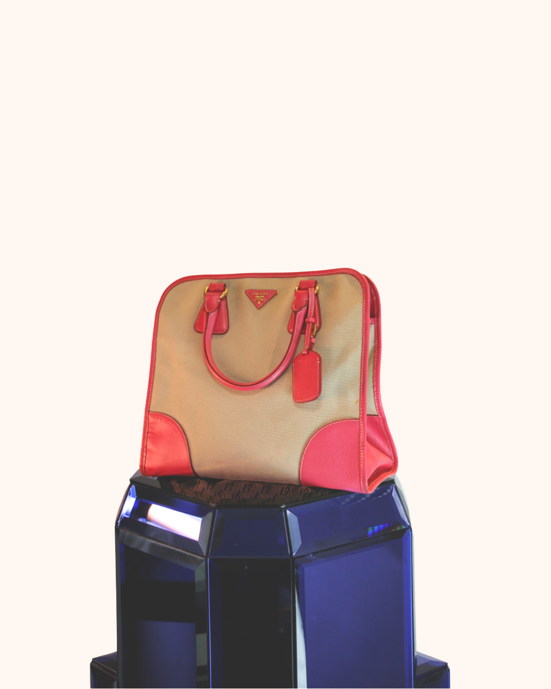 PRADA Canvas Tophandle Canapa Tote