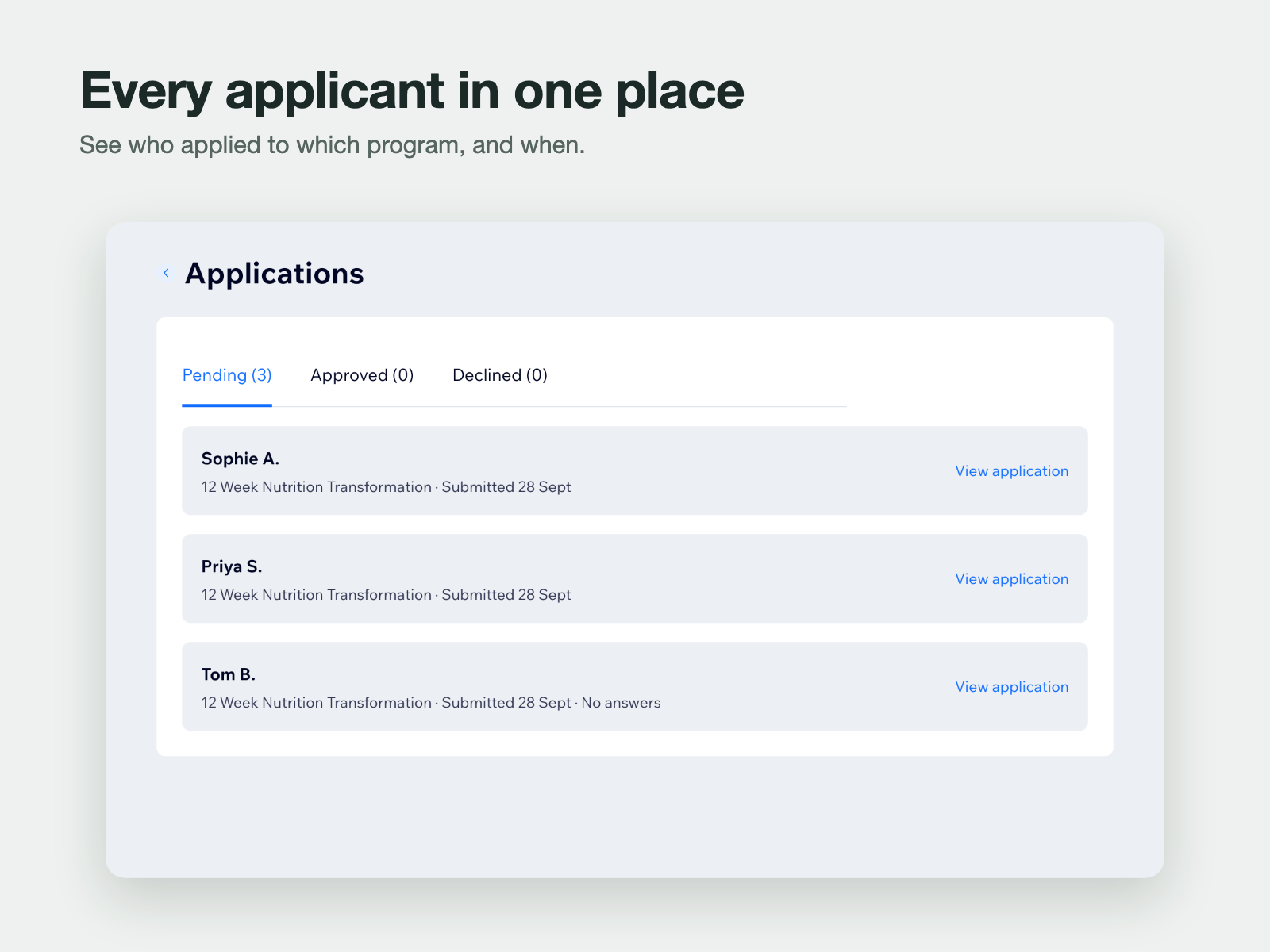 Program Applications screenshot 3