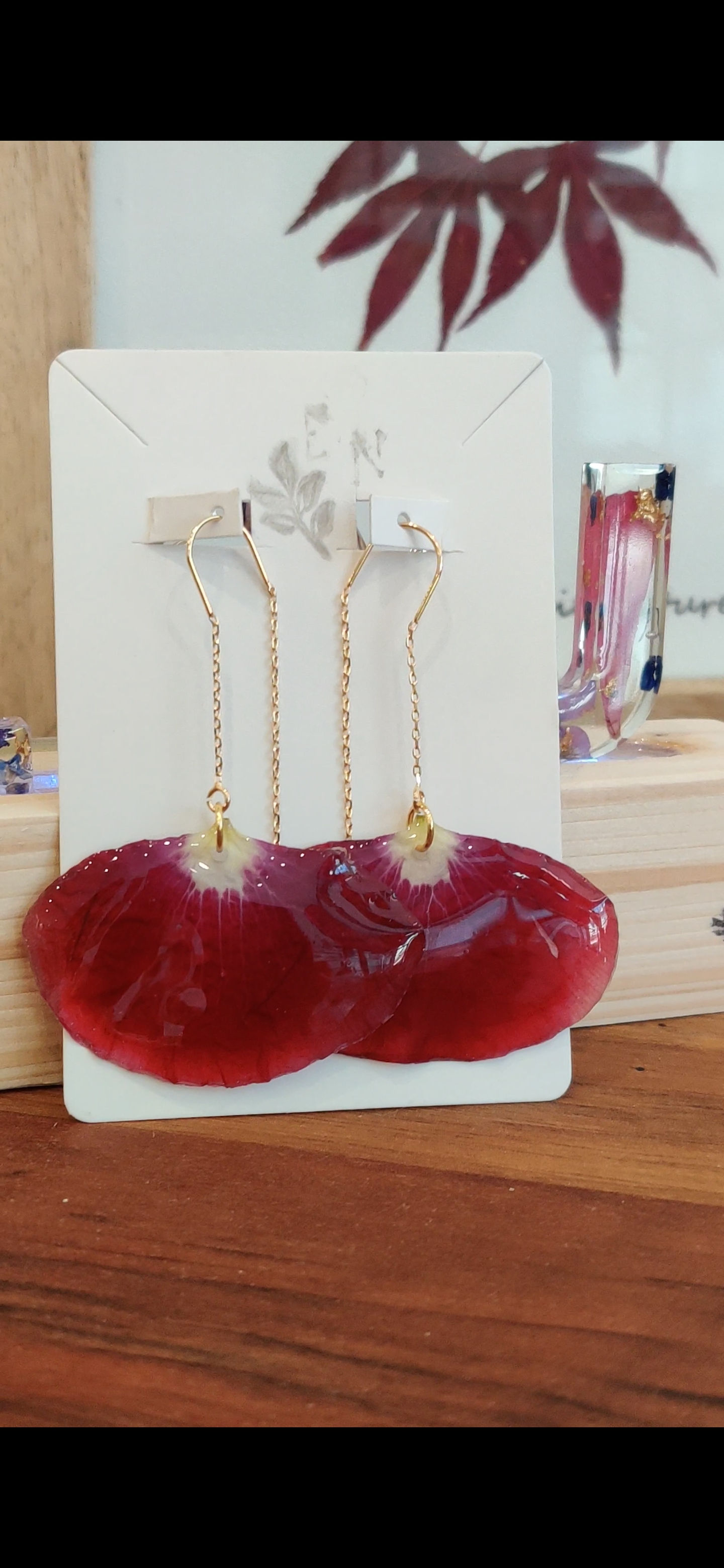 Boucles d'oreilles pétales de Coquelicot