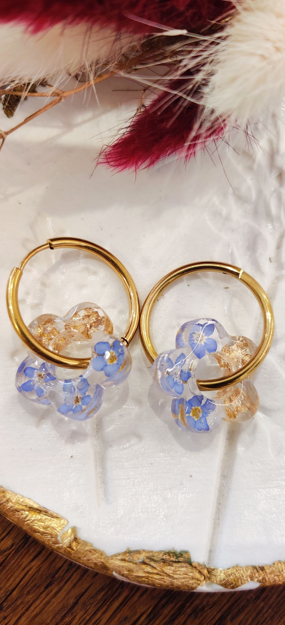 Miniature : Boucles d'oreilles Flora