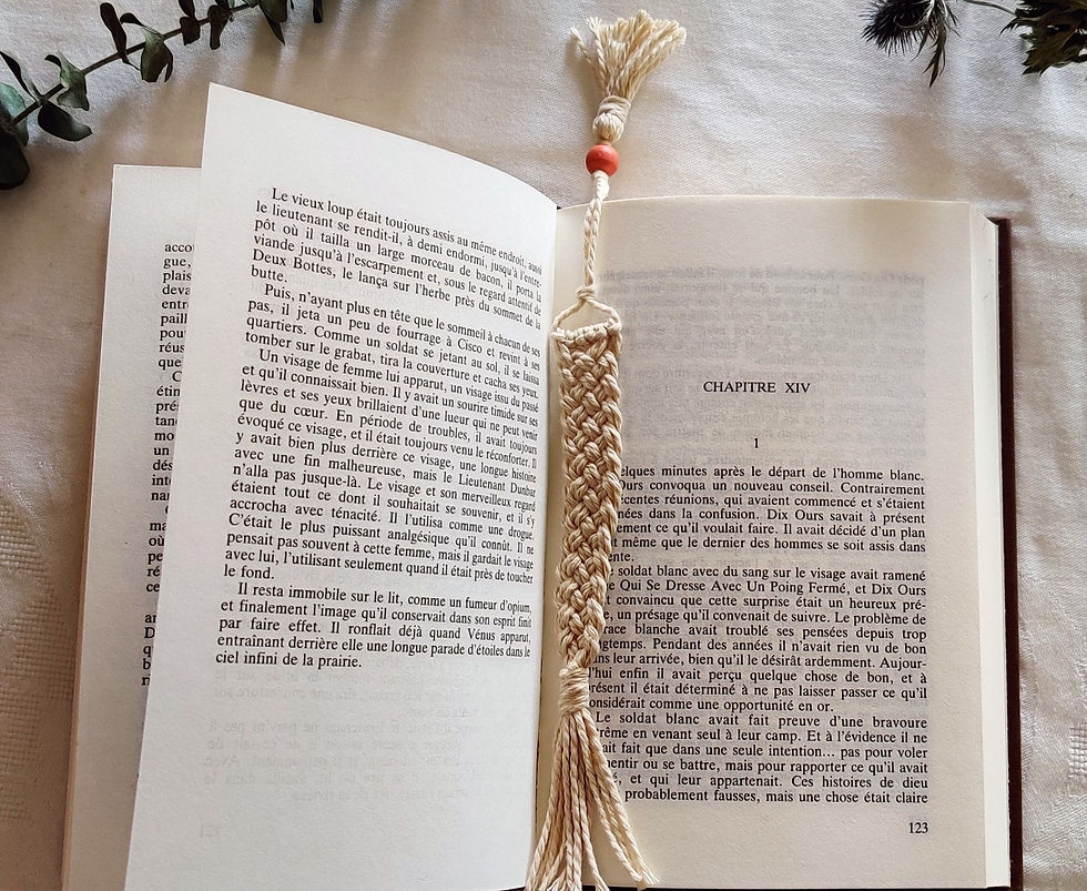 Miniature : Marque-page macramé