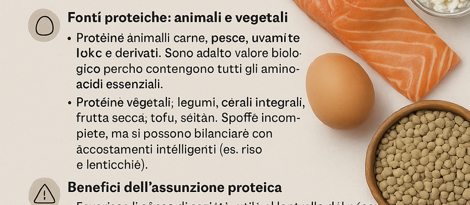 Alimenti proteici: uso e limiti in una dieta equilibrata