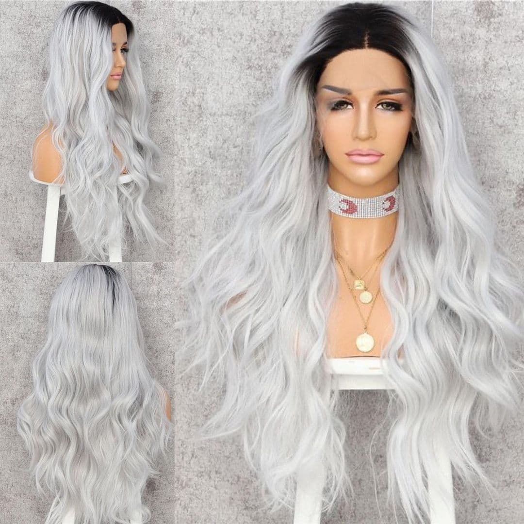 Lace Front Kátia Ice with root