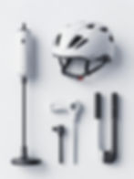 Bicycle helmet, pump, and tools for future mobility