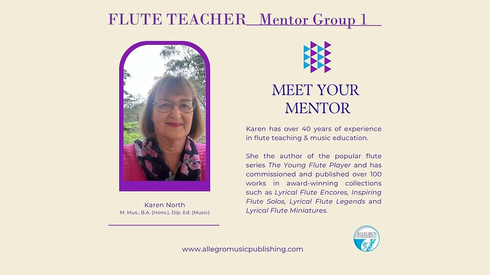 Mentor Group 1 Flute Teachers (x3 meetings August, September, October)