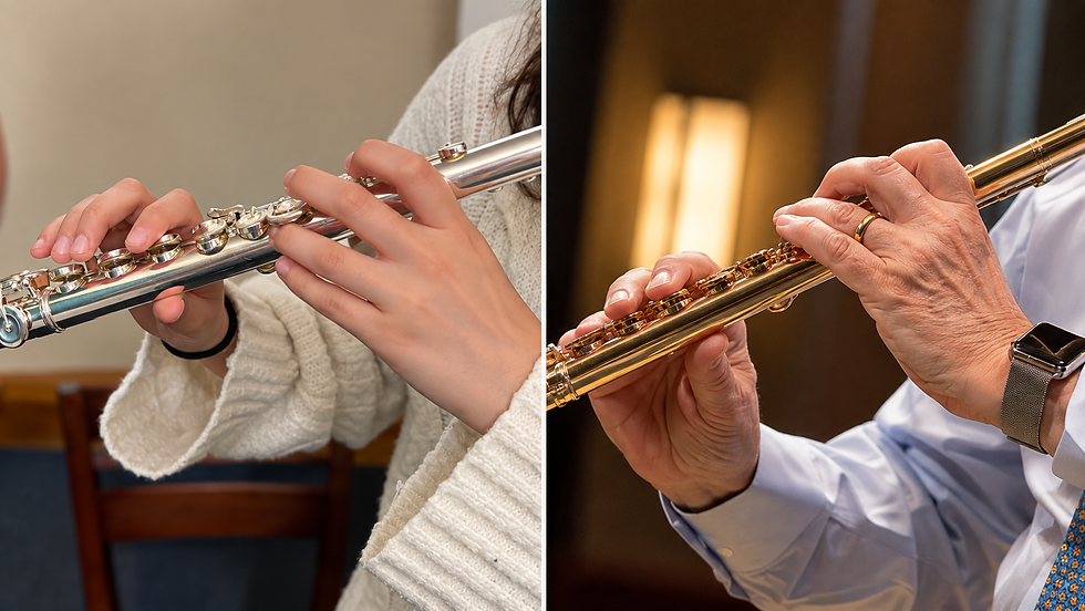 thumb placement on the flute