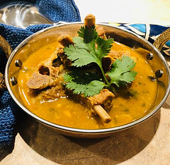 DAAL GOSHT (Goat meat cooked in lentils)