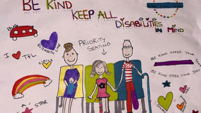 Children’s Poster Art Promotes Priority Seats on London Transport