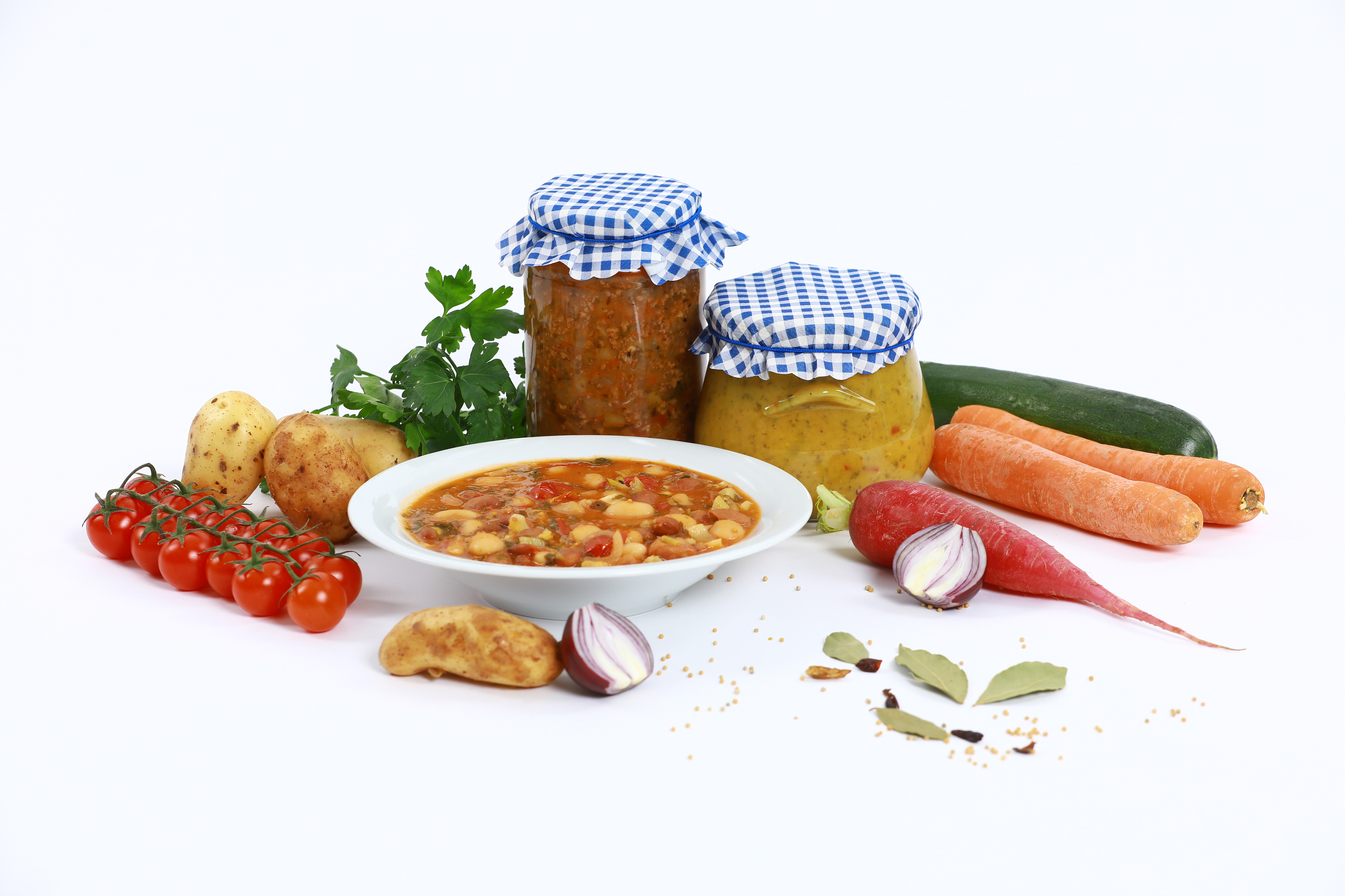 Arranged Food and Objects