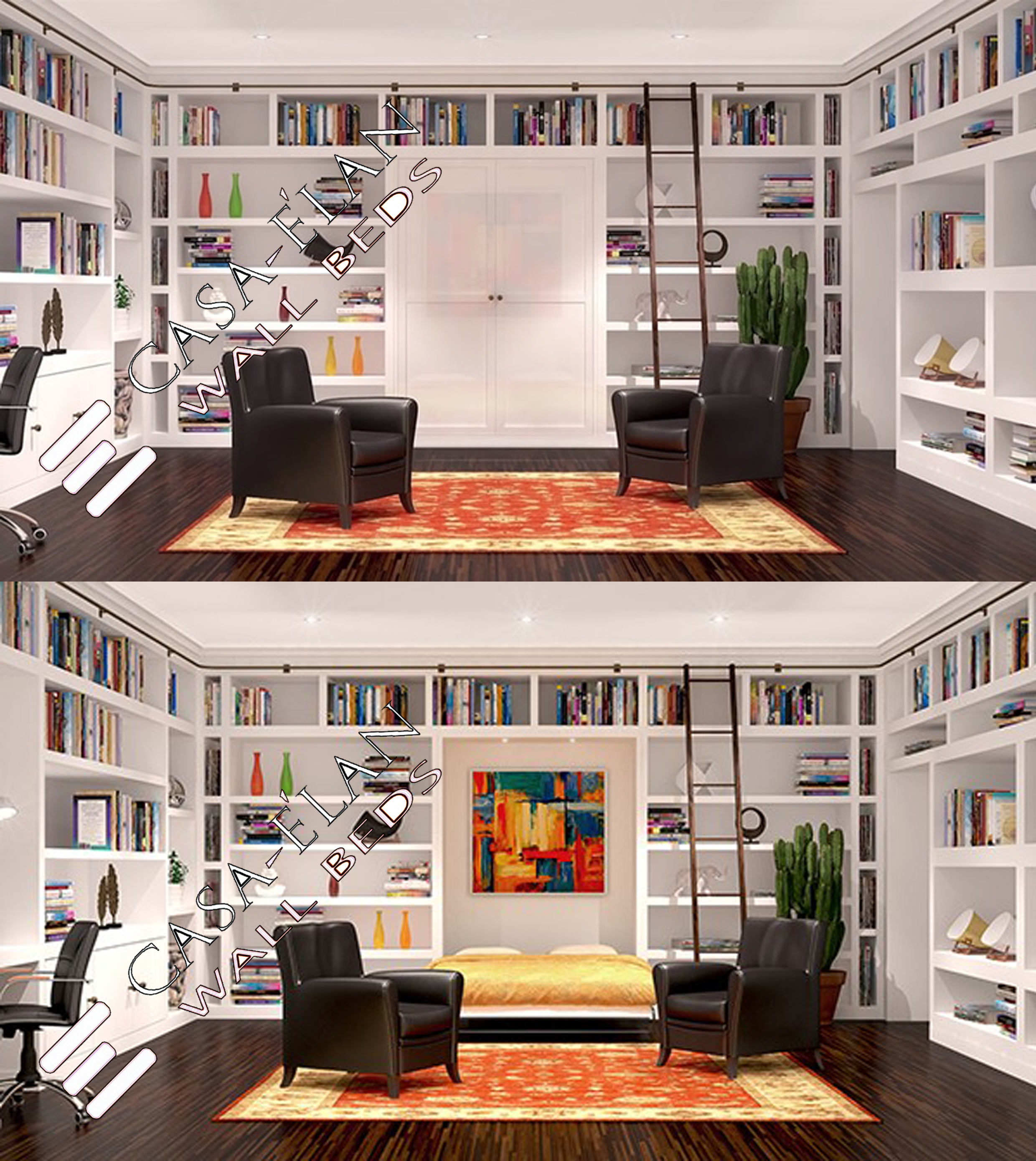 HOME OFFICE LIBRARY BED