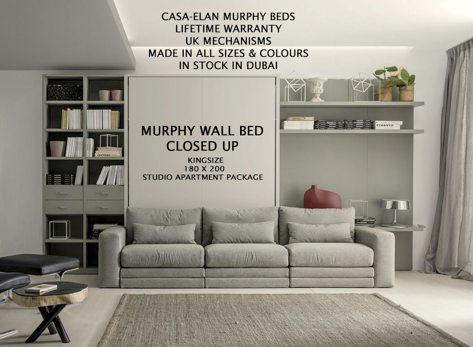 MURPHY BED with SOFA & BOOKSHELVES