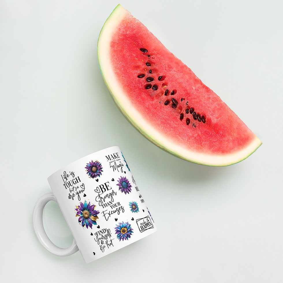 Thumbnail: Motivational Purple - White glossy mug