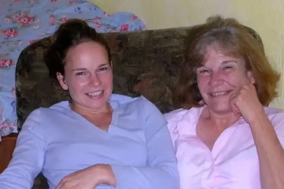 Holly Ferguson (left) with her mom, Cynthia Pierce.