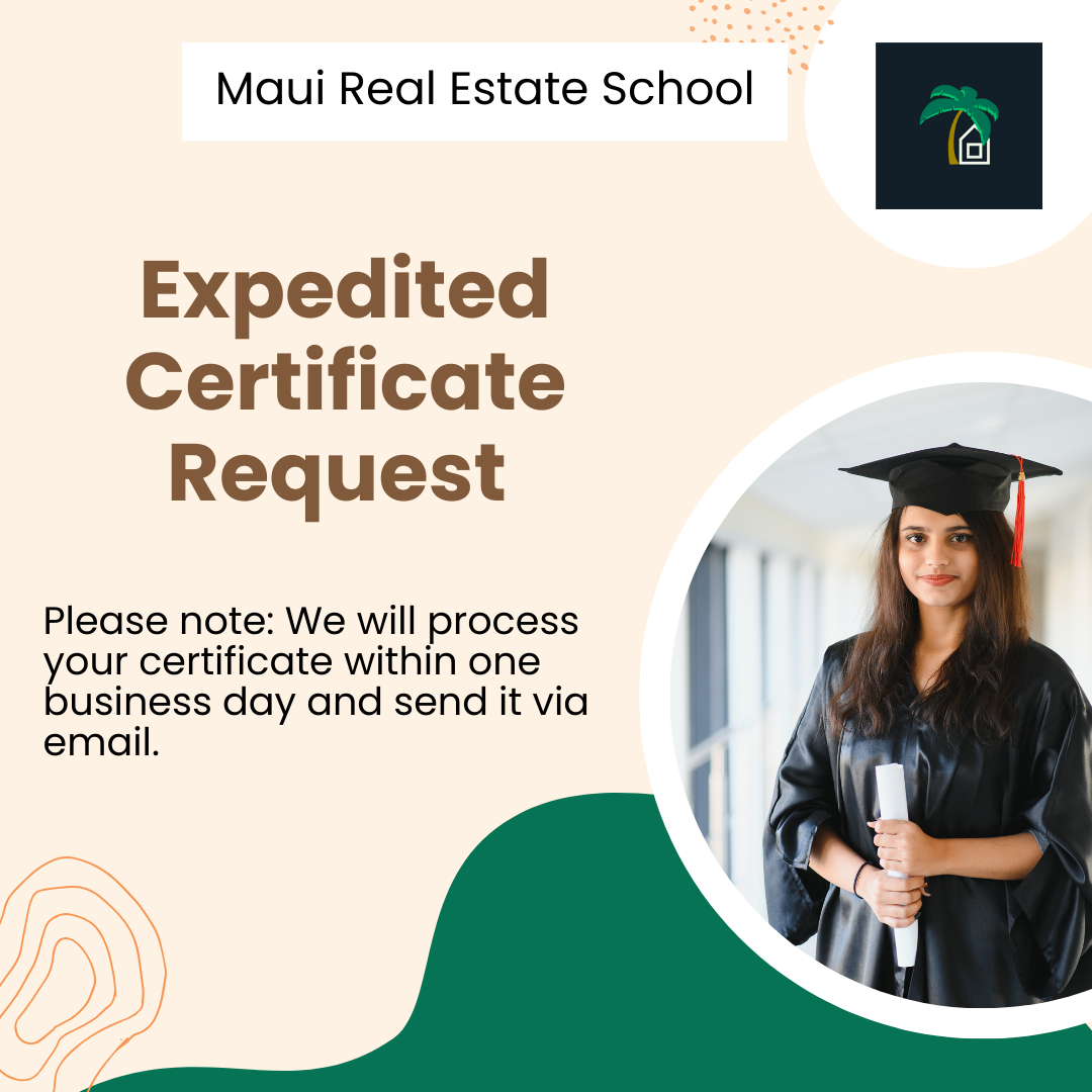 Expedited Certificate ($50 plus tax) - Allow one business day