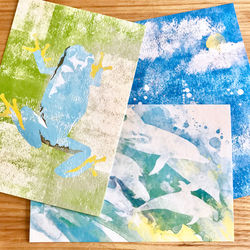 Blue postcard set