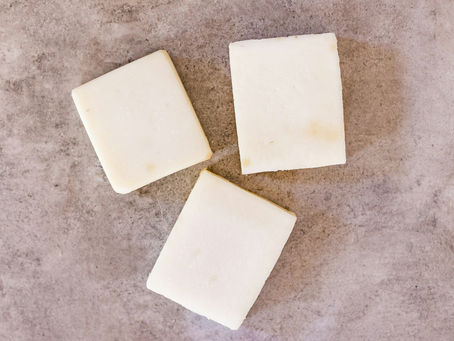 Natural winter skincare products on a clean background