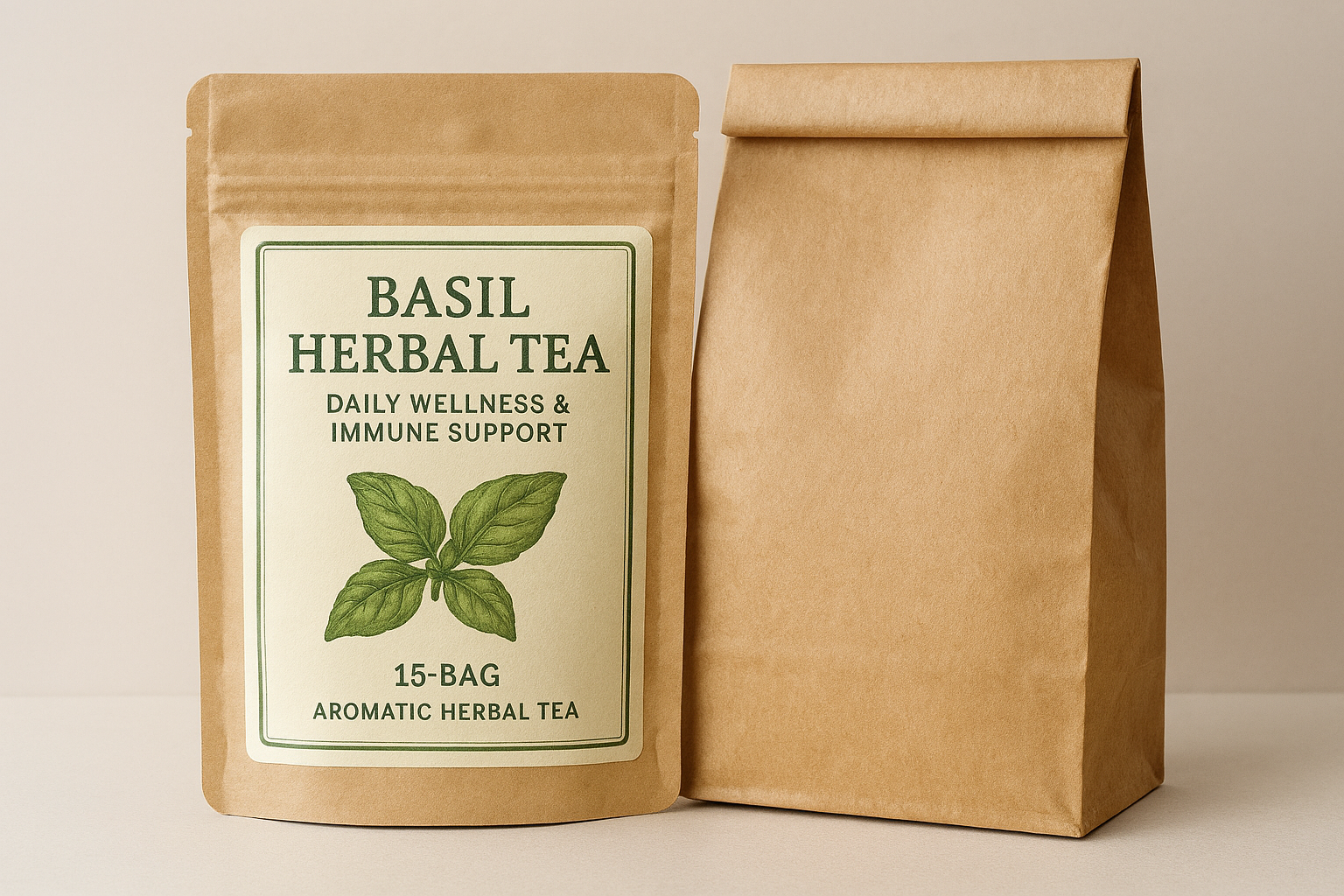 Basil Herbal Tea – Daily Wellness & Immune Support | 15-Bag Aromatic Herbal Tea