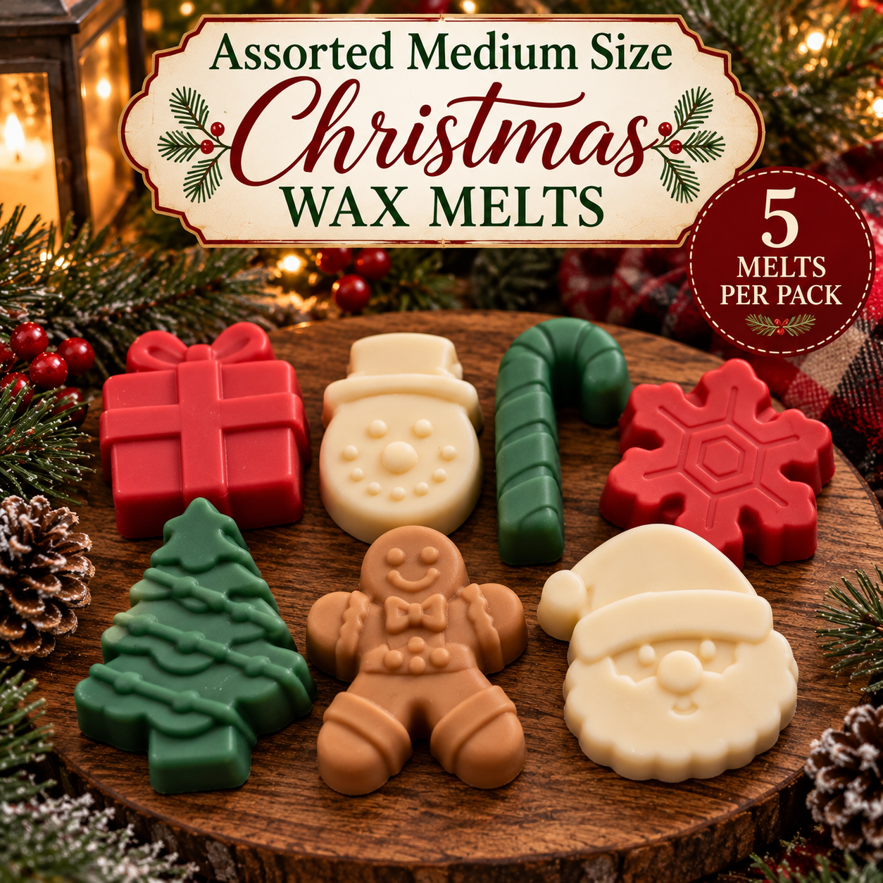 Assorted Christmas Wax Melts – 5 Pack | Holiday Wax Melts