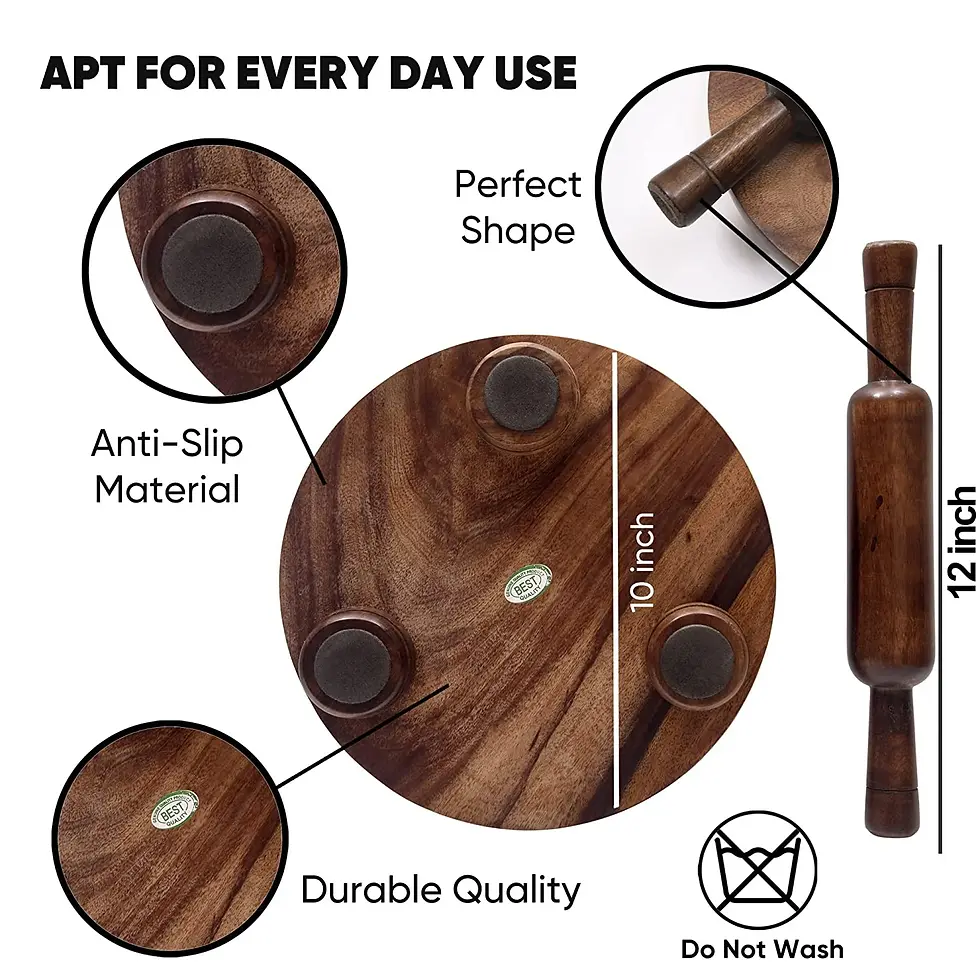 Thumbnail: Roti Roller/Chakla/Rolling Pin Board/Roti Maker/Phulka Maker/Chapati Maker