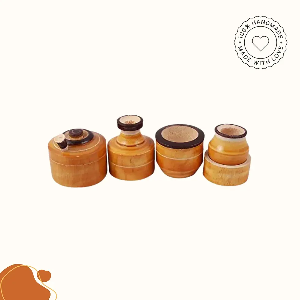 Thumbnail: Eco Friendly Wooden Rural Kitchen Toy| Set for Kids Pack of 32