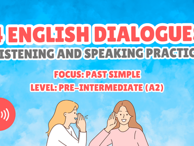 Practice your English listening skills with these four dialogues. Great past simple listening and speaking practice for beginners.