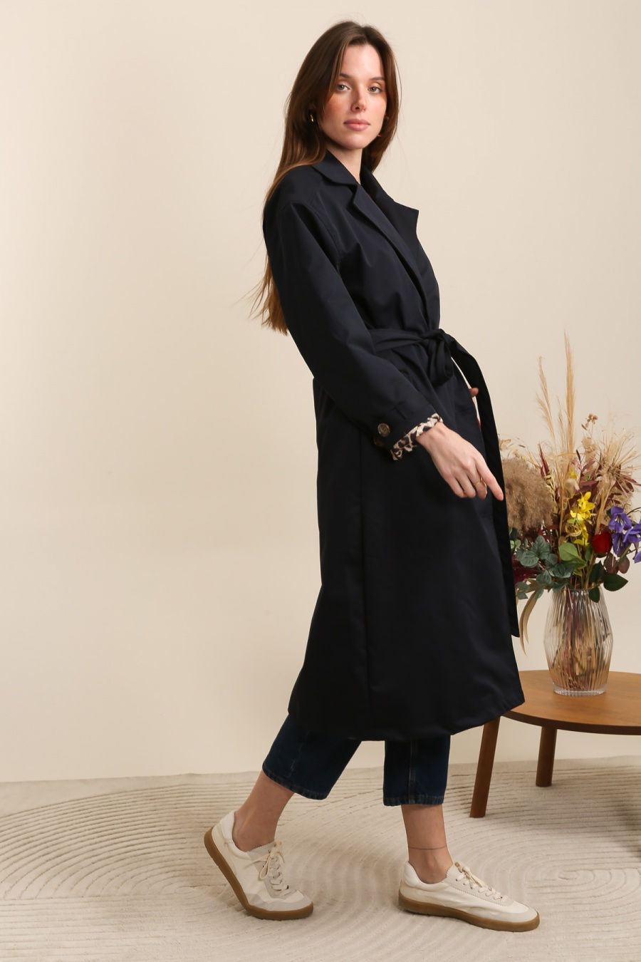 Miniature : Trench-coat long avec col à revers