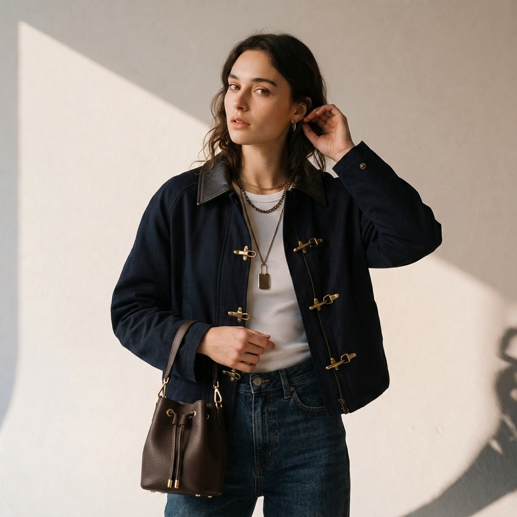 Veste barbour avec fermoirs
