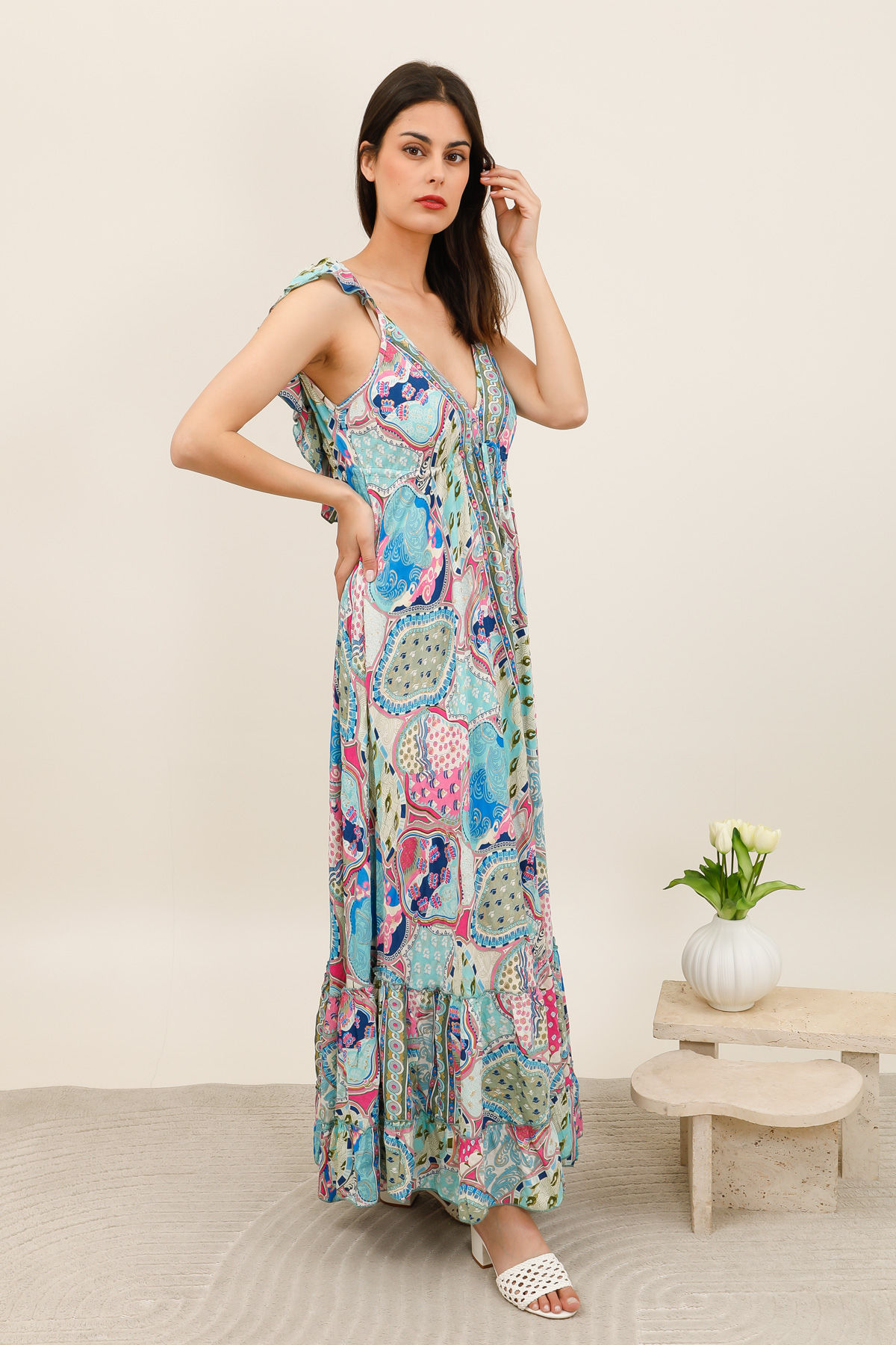 Robe longue au style bohème