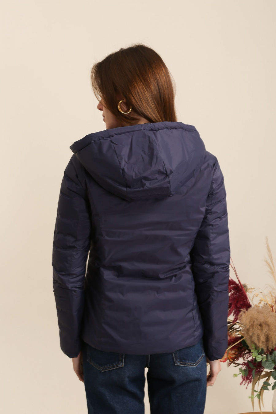 Miniature : Doudoune courte imperméable et réversible à capuche métalisée