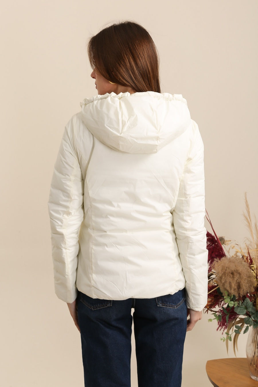 Miniature : Doudoune courte imperméable et réversible à capuche métalisée