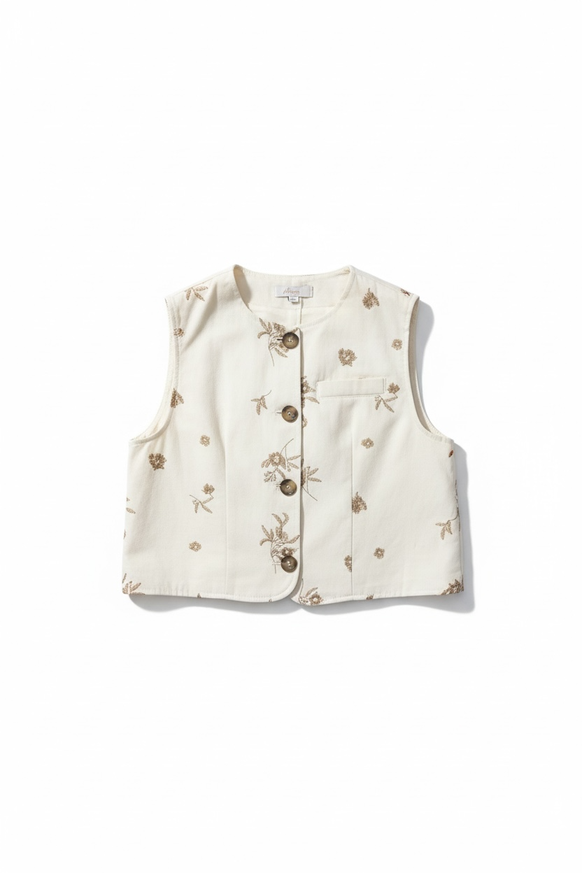 Miniature : Gilet sans manches brodé