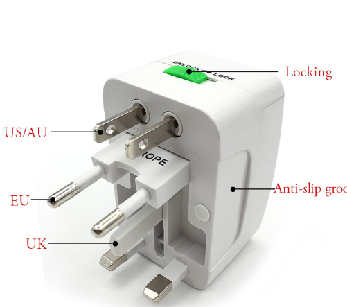 Universal Travel Adapter with Multiple Functions