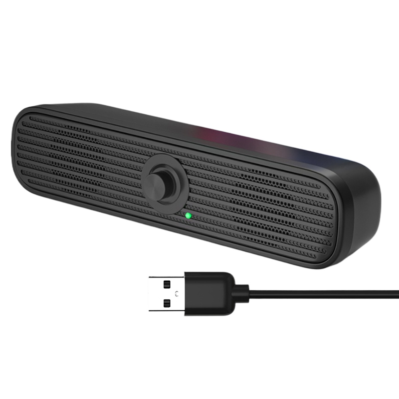 VIKEFON Surround Desktop PC Speaker Home Stereo 3.5Aux USB Soundbar System Compu