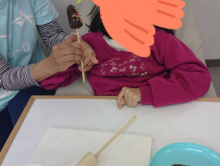 おやつ作り (チョコバナナ)
