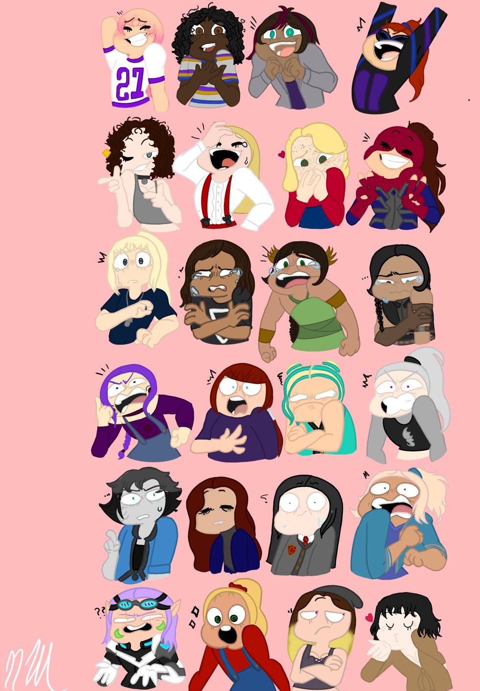 OC expressive emotions/character designs