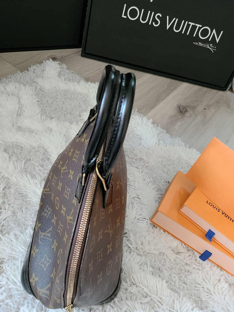 Thumbnail: Authentic Louis Vuitton Alma PM (dyed black) pre owned