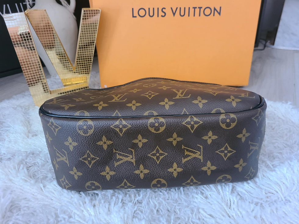 Thumbnail: Authentic Louis Vuitton Trouville handbag dyed black (pre owned) (
