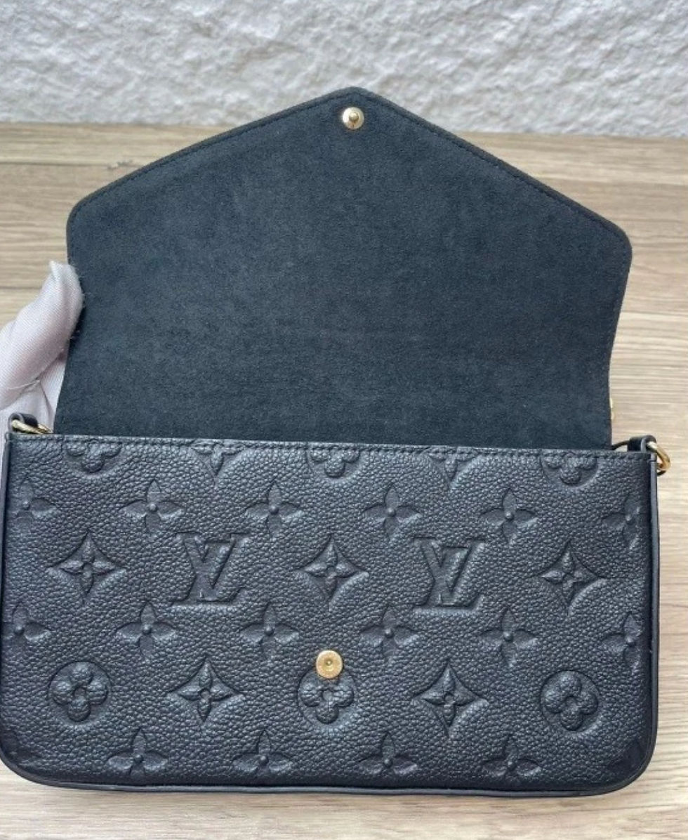 Thumbnail: Authentic Louis Vuitton Pochette Felicie Emp. Noir crossbody (pre owned)