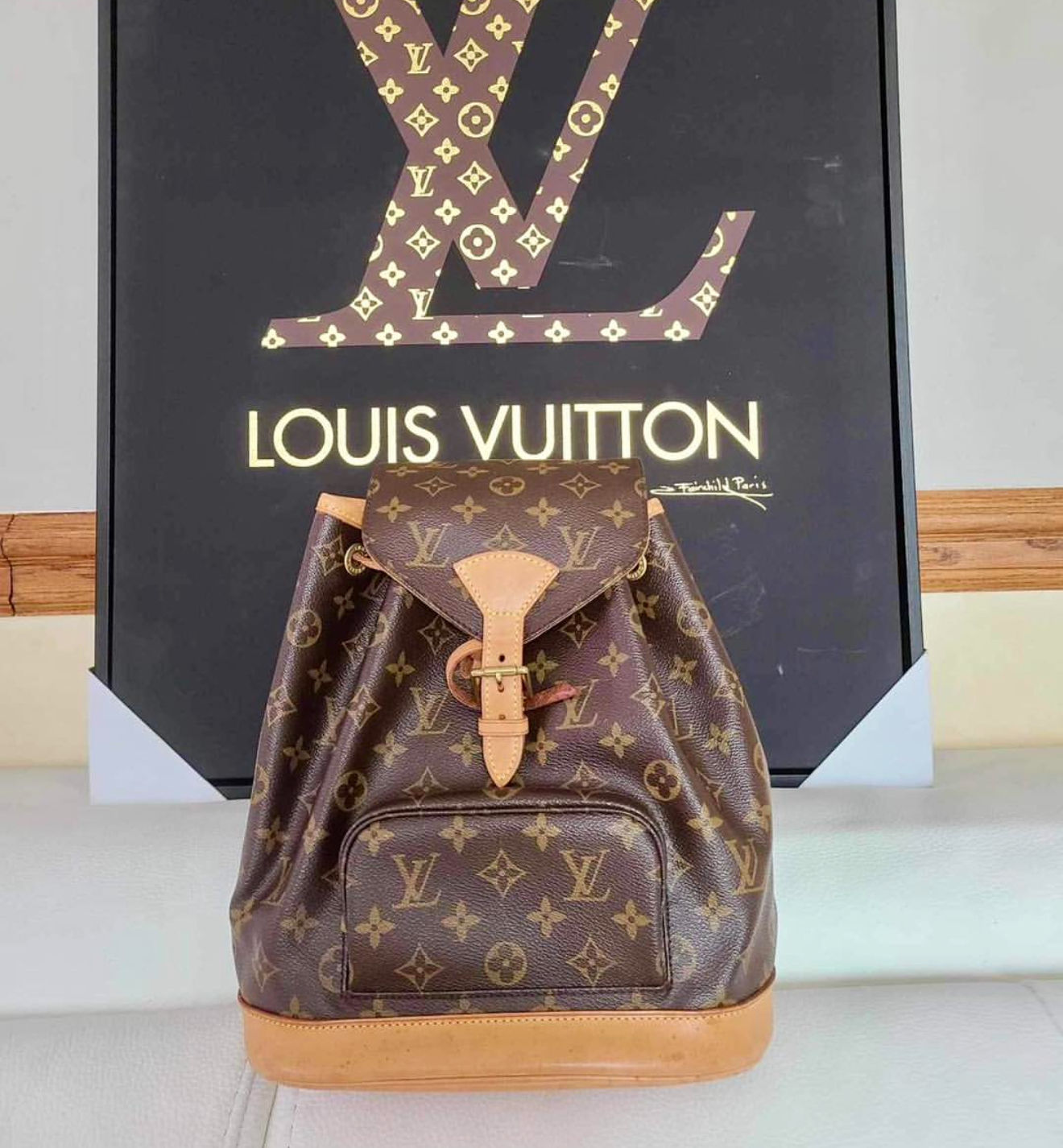 Authentic Louis Vuitton Montsouris backpack mm (pre owned)