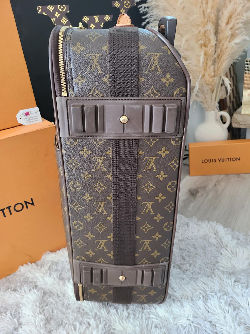 Thumbnail: Authentic Louis Vuitton Pegase 55 rolling carry on bag (pre owned) 