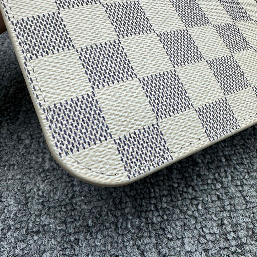 Thumbnail: Authentic Louis Vuitton Neverfull MM Azur shoulder bag with pouch (pre owned)