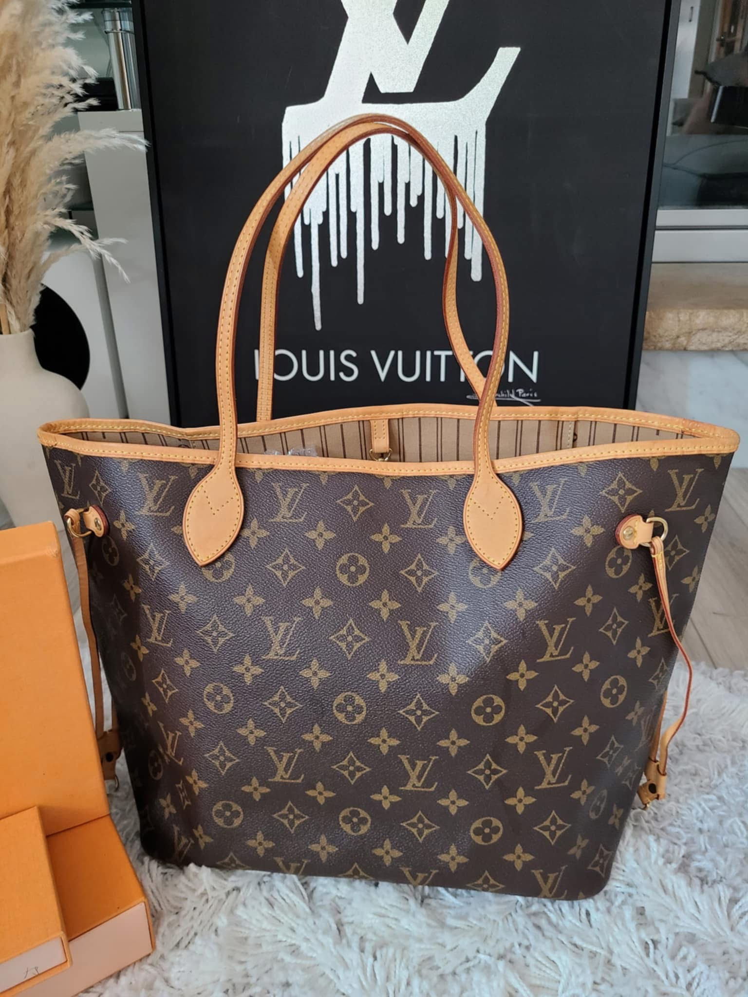 Authentic Louis Vuitton neverfull MM shoulder bag (pre owned)