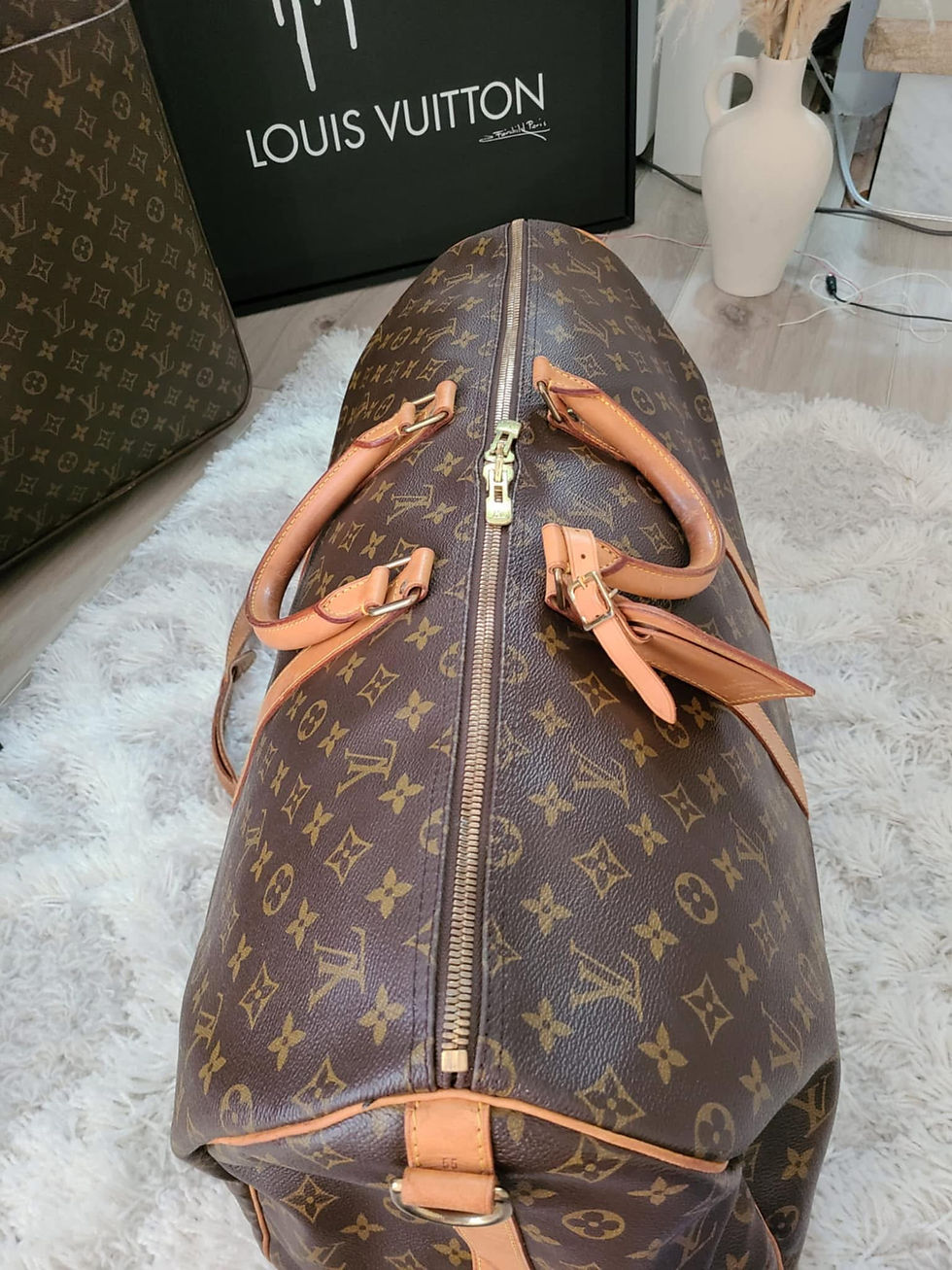 Thumbnail: Authentic Louis Vuitton Keepall Bandouliere 55 carry on bag (pre owned)