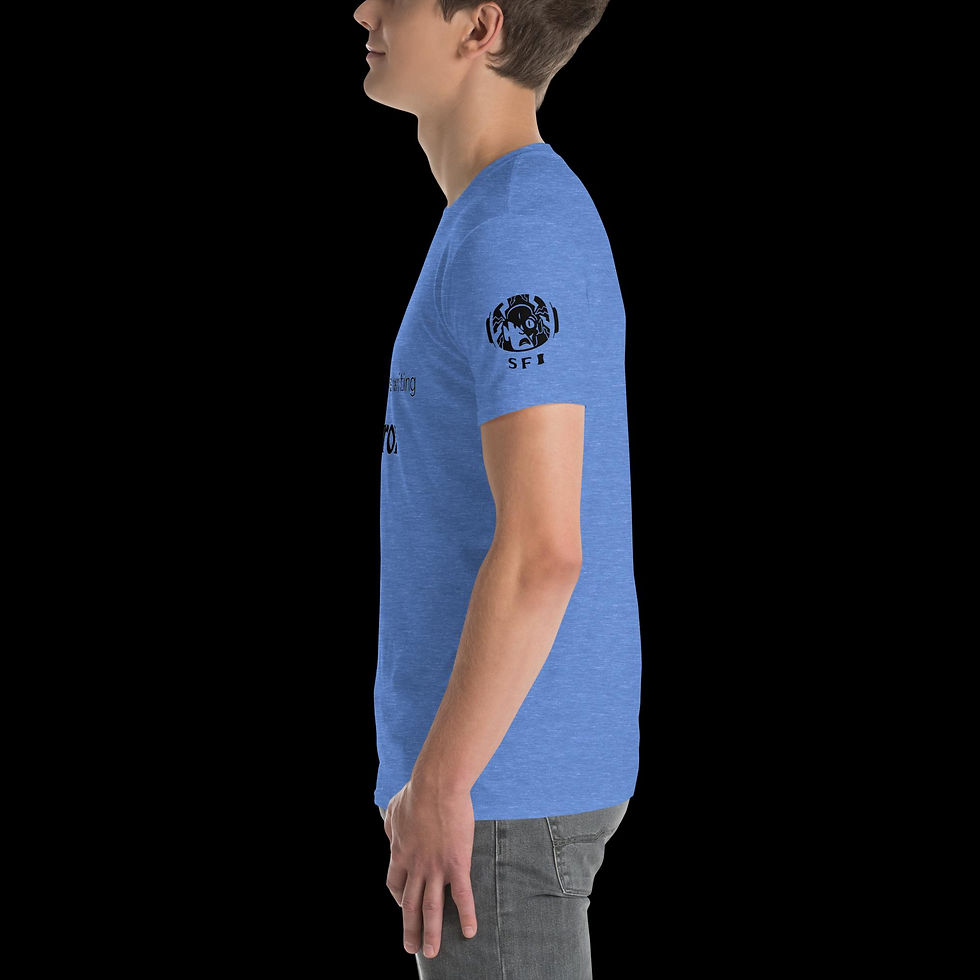 Thumbnail: Unisex T-Shirt "I would rather be writing Horror" and SFI logo