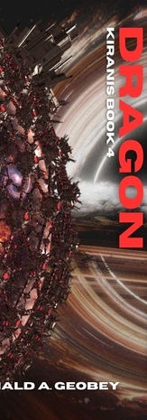 A cage device within which there are galaxies, and beyond the cage is the event horizon of a black hole.