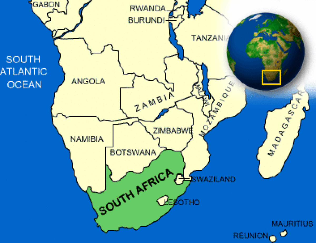 Covering an area of 471,445 square miles, South Africa has over 62 million people. Pretoria is the administrative capital.